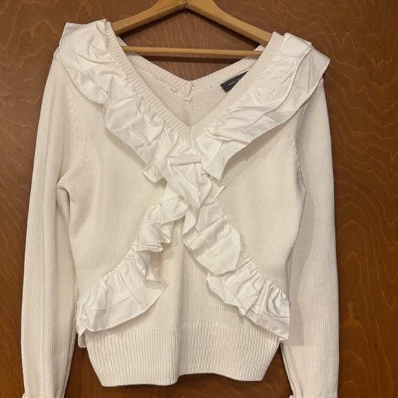 Mint Velvet White Ruffle Sweater